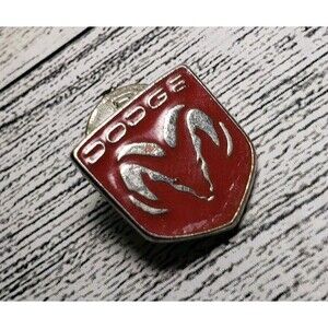 Vintage DODGE RAM Pin Pinback Hat Lapel Tie Tac Tack Logo Red Metal Badge